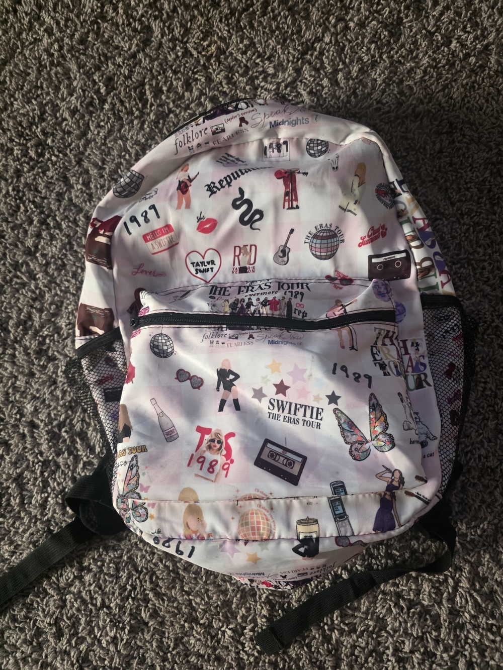 Taylor Swift The Eras Tour Pink Graphic Backpack